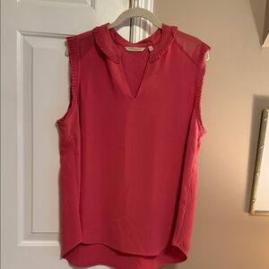 Soft Surroundings Coral Sleeveless Blouse
